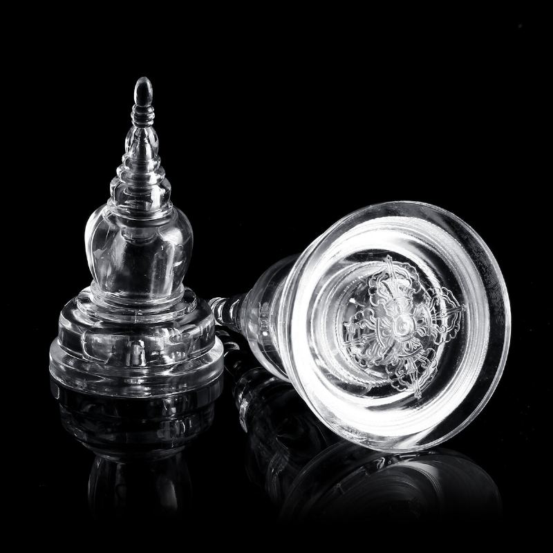 Akrylová Průhledná Tibetská Buddhistická Věž Mikky Crystal Stupa