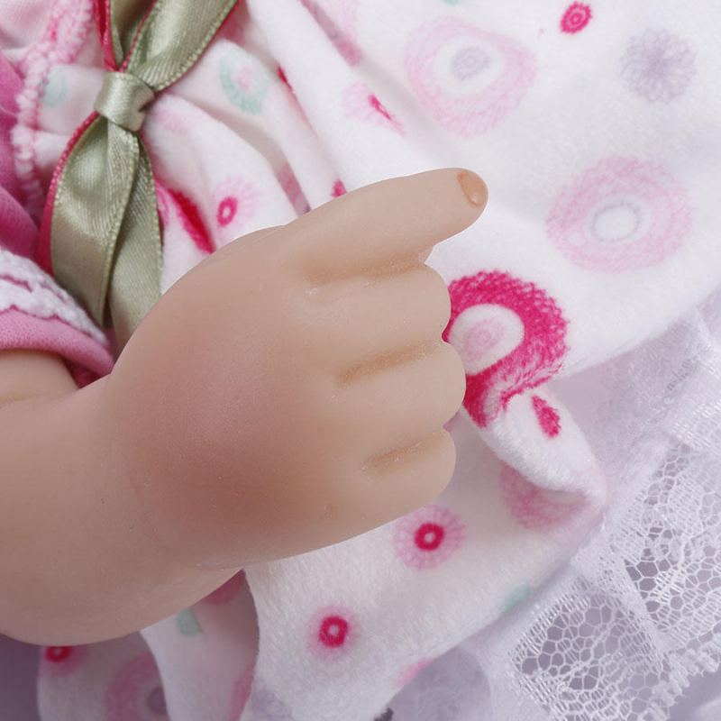 Npk 16palcový 42cm Reborn Baby Two Pigtail Soft Silikonová Panenka Ručně Vyráběné Realistické Panenky Pro Holčičky