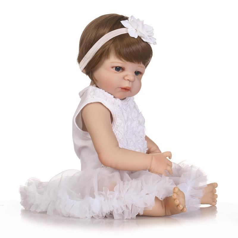 Npk 22palcová Panenka Reborn Baby Doll Realistická Holčičí Vinyl Hrací Domeček