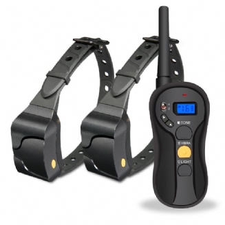 2x Focuspet Lcd Electric Remote Dog Shock Bark Collar Trainer Training Ipx7
