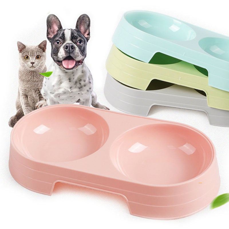 Double Pets Bowl Water Food Feeder Lehké Krmítko Na Nádobí