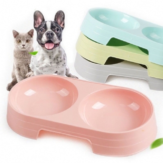 Double Pets Bowl Water Food Feeder Lehké Krmítko Na Nádobí