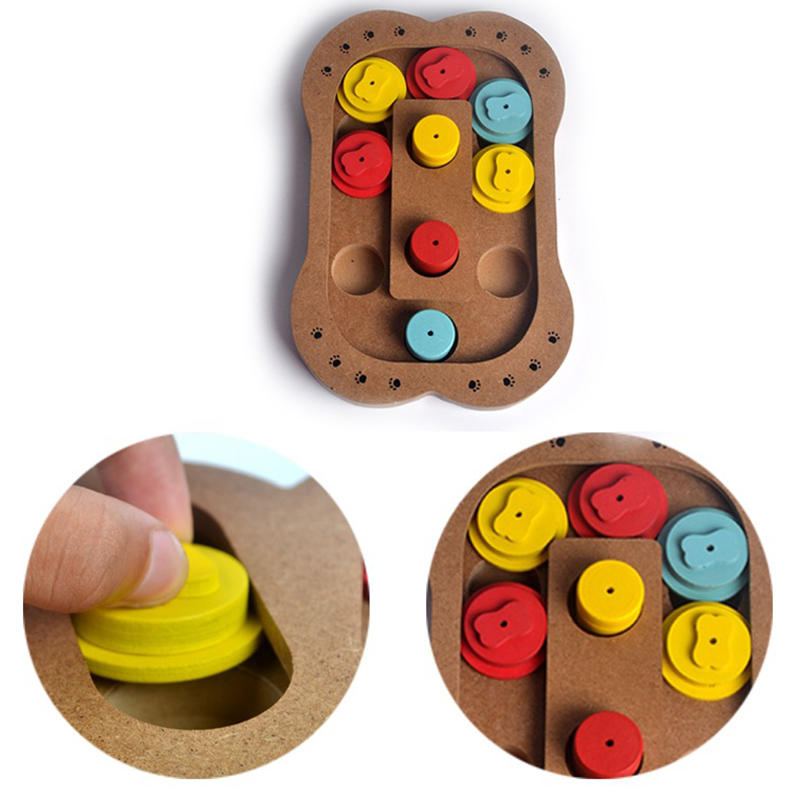 Dřevěná Kost Ve Tvaru Tlapky Pet Psí Kočka Tabule S Hračkami Na Krmení Funny Training Board Pet Toys