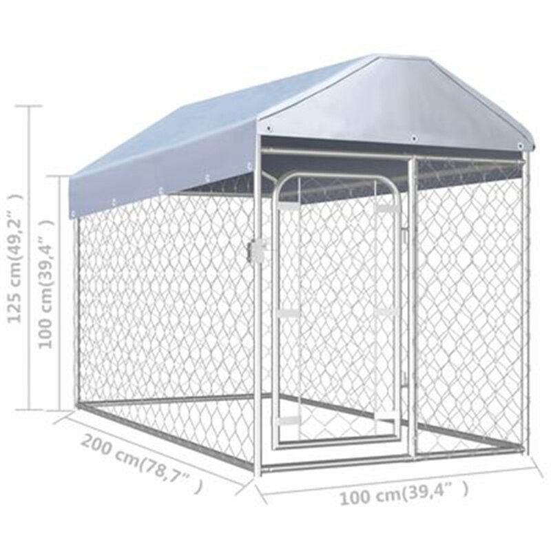 Eu Direct Vidaxl 144492 Venkovní Bouda Se Střechou 200x100x125cm Potřeby Pro Domácí Mazlíčky Psí Mazlíčci Pelíšek Pro Kočky Plot Ohrádka