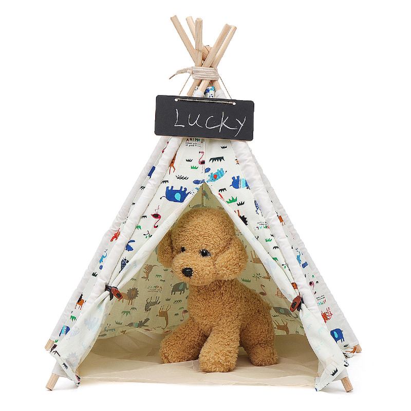Pet Dog House Omyvatelný Stan Puppy Cat Indoor Outdoor Home Play Teepee Pet Bed