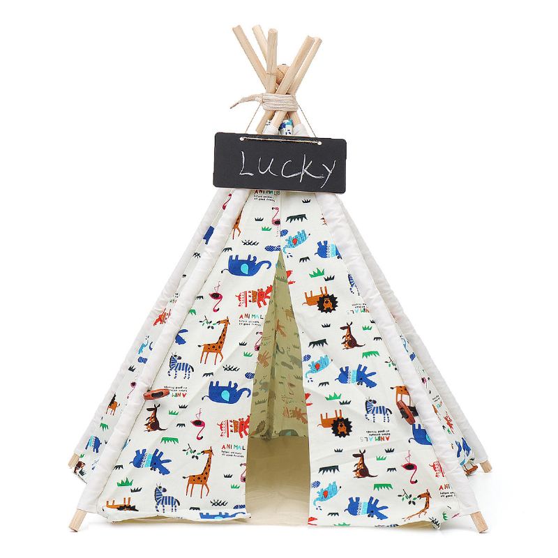 Pet Dog House Omyvatelný Stan Puppy Cat Indoor Outdoor Home Play Teepee Pet Bed