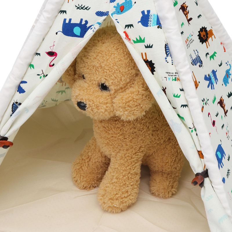 Pet Dog House Omyvatelný Stan Puppy Cat Indoor Outdoor Home Play Teepee Pet Bed