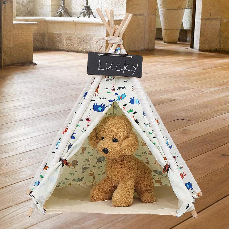 Pet Dog House Omyvatelný Stan Puppy Cat Indoor Outdoor Home Play Teepee Pet Bed