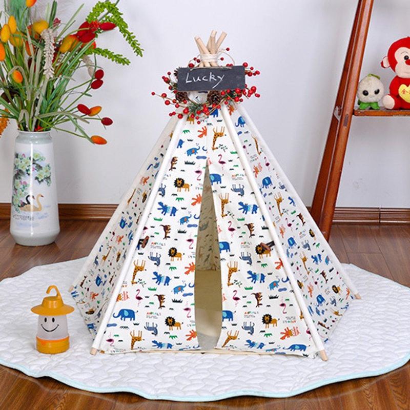 Pet Dog House Omyvatelný Stan Puppy Cat Indoor Outdoor Home Play Teepee Pet Bed