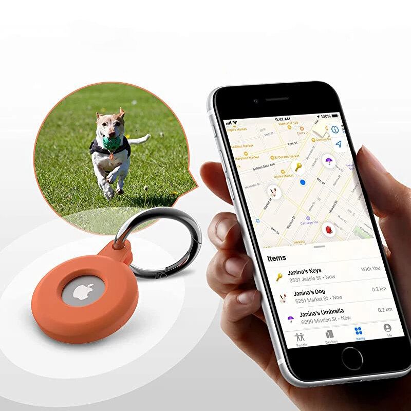 Pro Apple Airtags Ochranný Návlek Z Tekutého Silikonu Pro Locator Tracker Keychain Proti Ztrátě Zařízení Pro