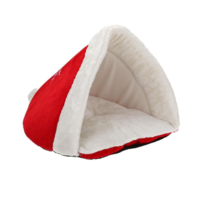 Vánoční Čepice Pet Nest Bed Soft Warm Cave House Spací Pytel Pro Domácího Mazlíčka