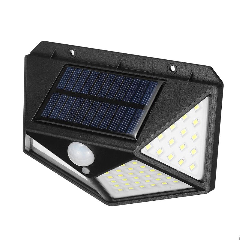 100 Led 800lm Vodotěsné Nástěnné Světlo Solární Napájení 3 Režimy 120° Úhel Snímání Pir Camping Light