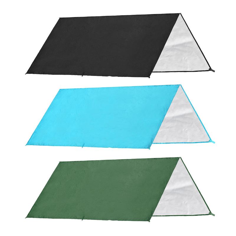 160x200cm/300x300cm 210t Přenosná Lehká Venkovní Markýza Camping Stan Tarp Shelter Houpací Síť Vodotěsná Sluneční Clona S Taškou