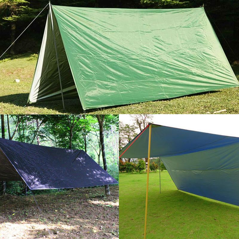 160x200cm/300x300cm 210t Přenosná Lehká Venkovní Markýza Camping Stan Tarp Shelter Houpací Síť Vodotěsná Sluneční Clona S Taškou