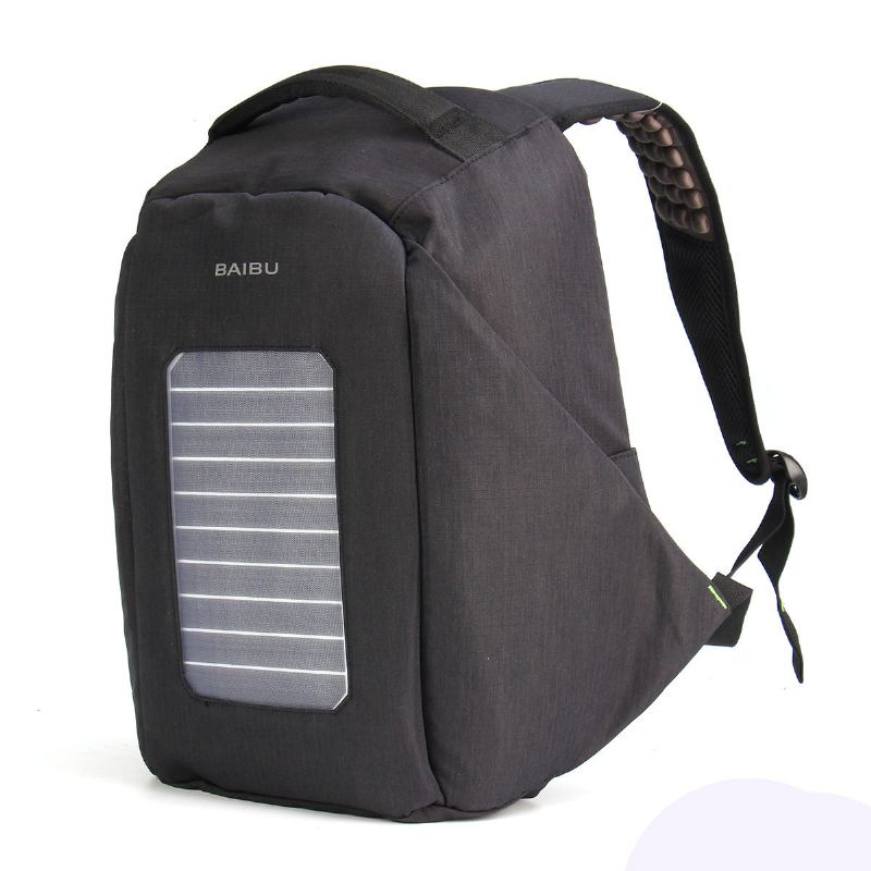 16palcový Vodotěsný Batoh Se Solárním Panelem Na Notebook Usb Nabíječka Outdoor Travel Camping Bags