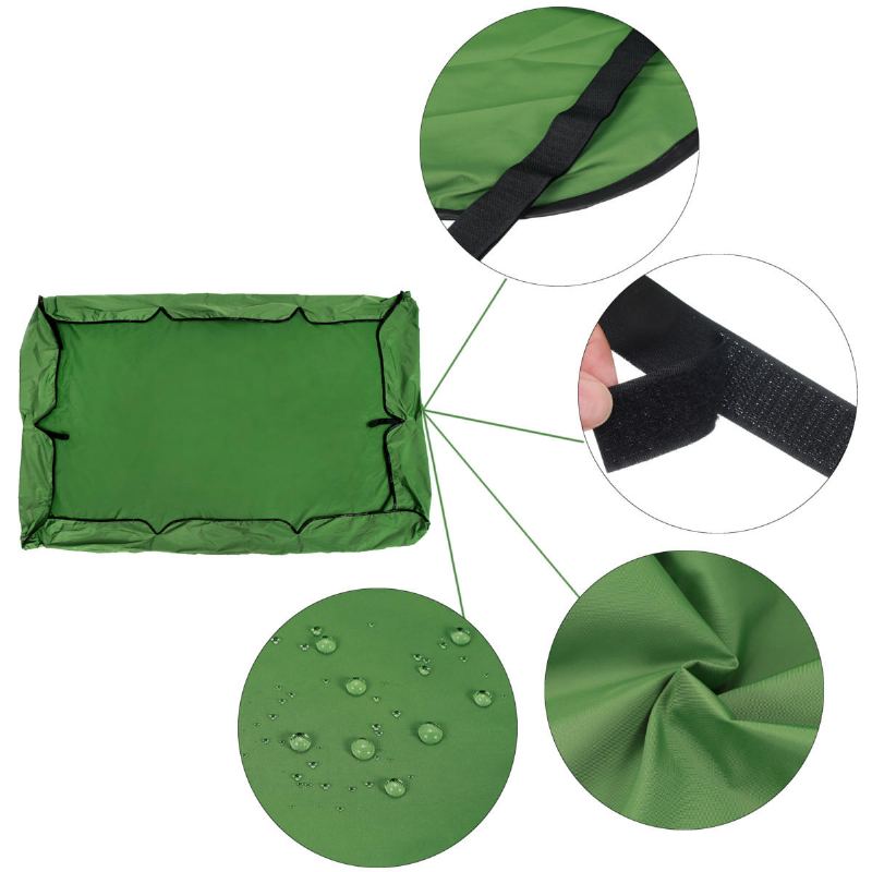 195 X 125 cm Swing Seat Top Cover Náhradní Stříška Pro 2-3 Místa Venkovní Ochrana Proti Uv Záření Vodotěsný Dešťový Stan Sluneční Clona