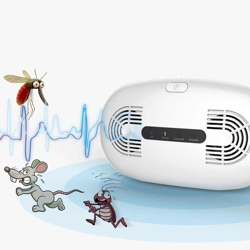 220v Ultrazvukový Odpuzovač Škůdců Elektronický Hubič Much Krys Komárů Hlodavců A Hmyzu