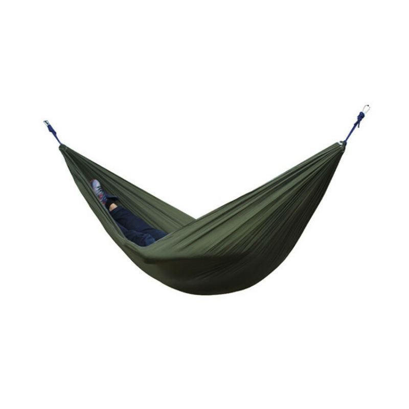 270x140cm Double Hammock 210t Nylonová Závěsná Houpací Postel Venkovní Kempování