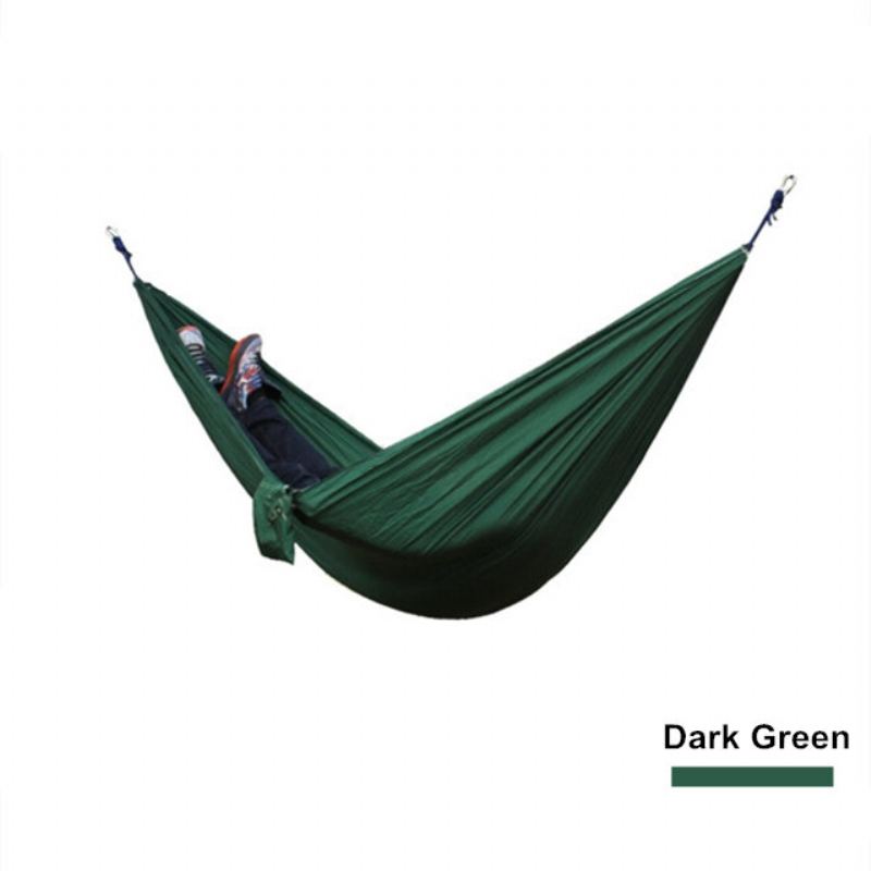 270x140cm Double Hammock 210t Nylonová Závěsná Houpací Postel Venkovní Kempování