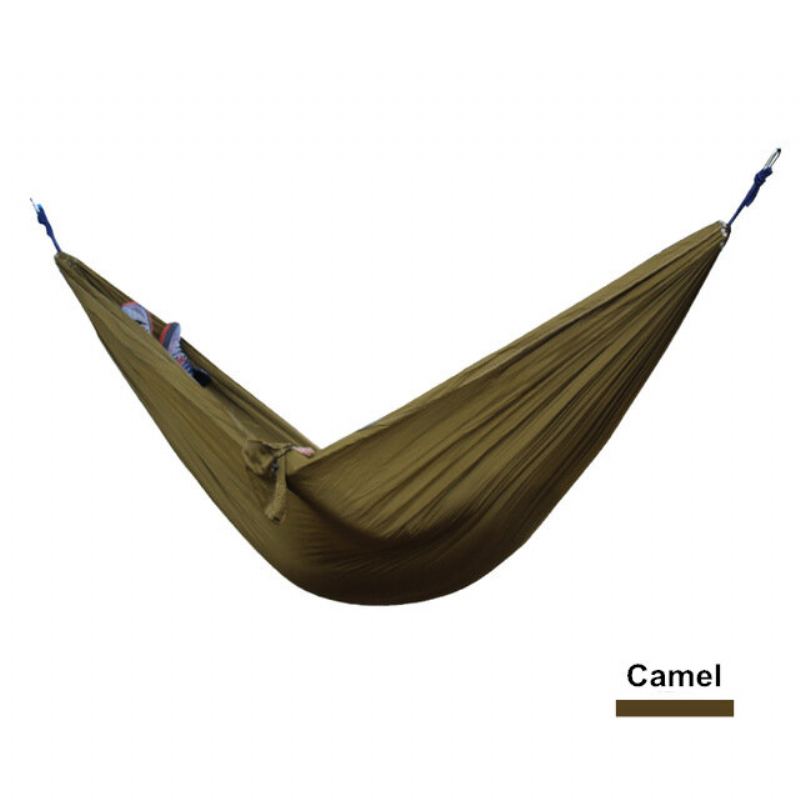 270x140cm Double Hammock 210t Nylonová Závěsná Houpací Postel Venkovní Kempování