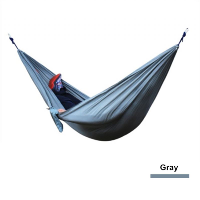 270x140cm Double Hammock 210t Nylonová Závěsná Houpací Postel Venkovní Kempování