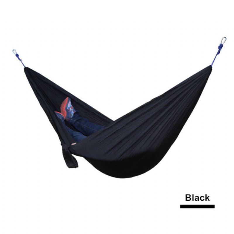 270x140cm Double Hammock 210t Nylonová Závěsná Houpací Postel Venkovní Kempování