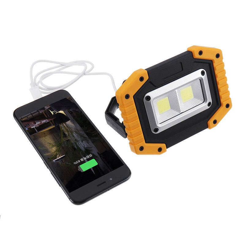 30w Usb Led Cob Světlo Venkovní 3 Režimy Pracovní Camping Nouzová Lucerna Baterka Reflektor Light