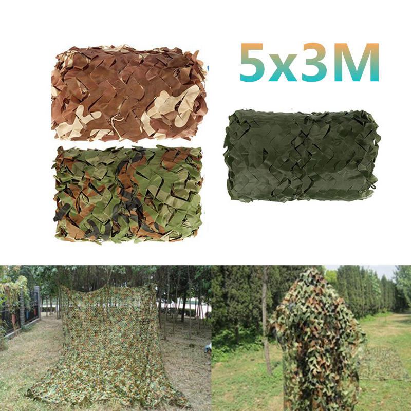 5x3m Potah Na Auto Vojenská Maskovací Síť Lov Woodland Army Training Camo Síť Do Auta Stan Stínidlo Camping Sunshade Network