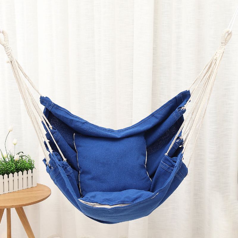 Camping Hammock Chair Houpačka Seat Indoor Outdoor Skládací Závěsné Křeslo S Lanem Polštář