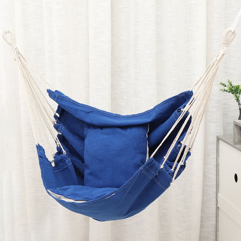 Camping Hammock Chair Houpačka Seat Indoor Outdoor Skládací Závěsné Křeslo S Lanem Polštář