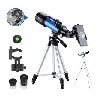 Eu Direct Aomekie 40070 66x Hd Astronomický Dalekohled 70mm Refraktorový Teleskop Vztyčující Okulár 3x Barlow Lens Finderscope Se Stativovým Telefonním Adaptérem