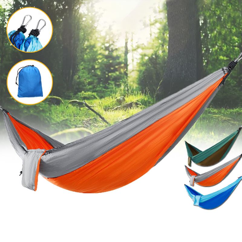 Houpací Síť Pro Dvě Osoby Nylonová Závěsná Postel Outdoor Camping Cestovní Maximální Zatížení 300 Kg