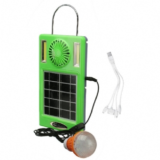 Kempingové Světlo 4 V 1 750 Lm Pracovní Cob Solární Panel Ventilátor Power Bank Edc Venkovní Cestování