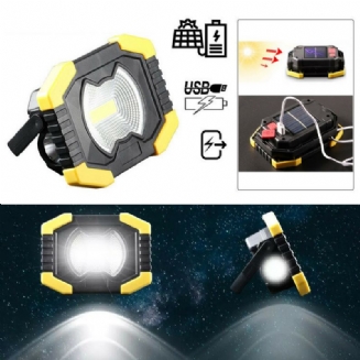 Led Cob Lampa Solární Camping Light Stan Lucerna Usb Dobíjecí Přenosné Pracovní Světlo Ip65 Vodotěsný Světlomet