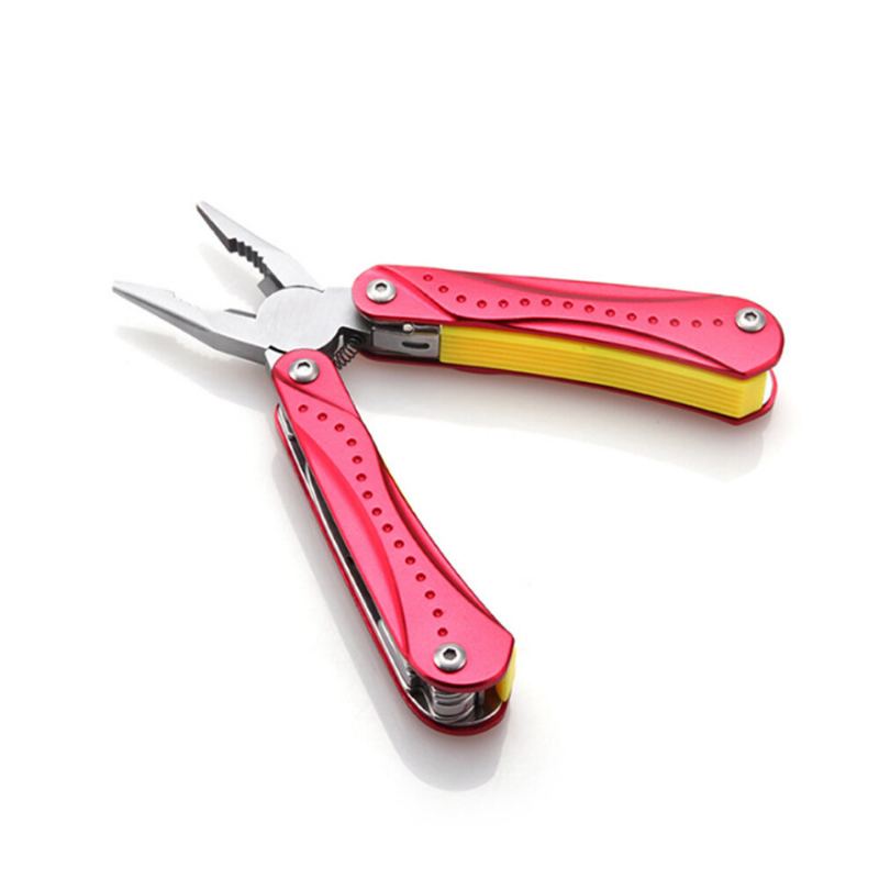 Multifunkční Skládací Kleště 9 V 1 Edc Otvírák Na Láhve Sharp Pocket Multitool Pilový List Nůž Šroubovák Venkovní Cestování