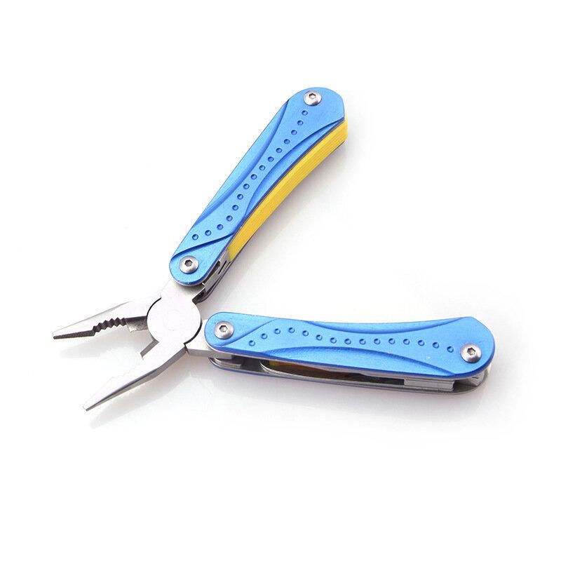 Multifunkční Skládací Kleště 9 V 1 Edc Otvírák Na Láhve Sharp Pocket Multitool Pilový List Nůž Šroubovák Venkovní Cestování