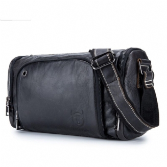 Pánská Taška Přes Rameno Z Pravé Kůže Vintage Batoh Crossbody Messenger Gym Pouch Sports Travel