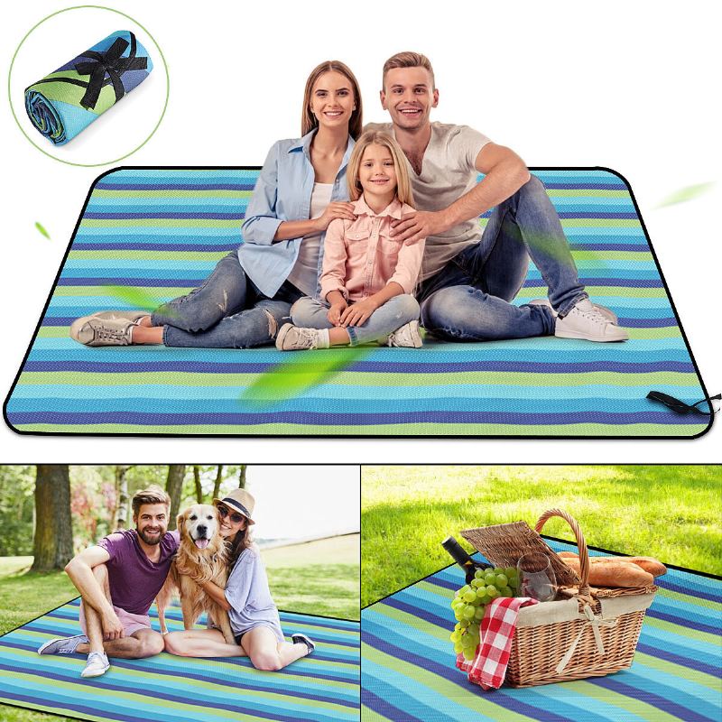 Pikniková Podložka 150 X 200 cm Skládací Voděodolná Deka Plážová Outdoor Camping Cestování