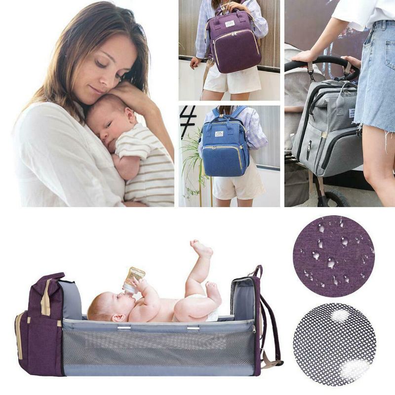 Přenosná Taška Na Plenky Skládací Baby Travel Large Backapack Outdoor Dětská Postýlka Mommy Bags