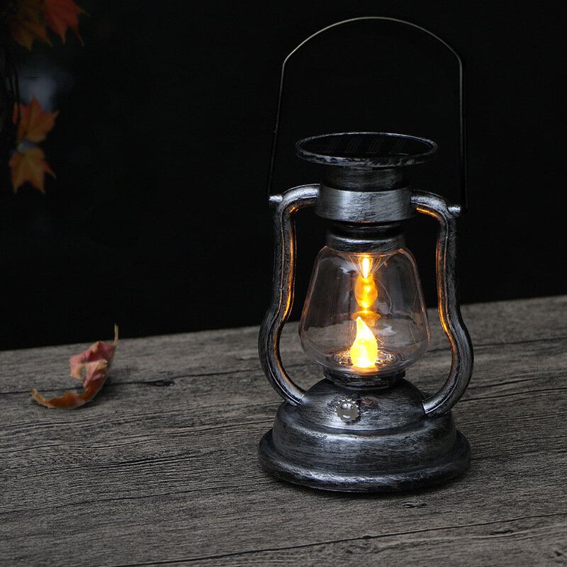 Přenosná Venkovní Lucerna Solární Závěsná Dobíjecí Retro Lampa Přenosný Stan Camping Night Light