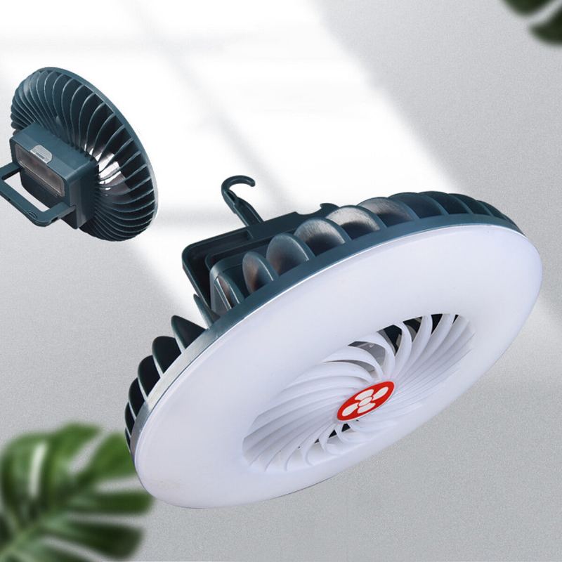 Přenosné Kempingové Světlo Multifunkční Usb Ventilátor Vestavěné Baterie Nabíjecí Mini Ventilátoru Abs Venkovní Osvětlení