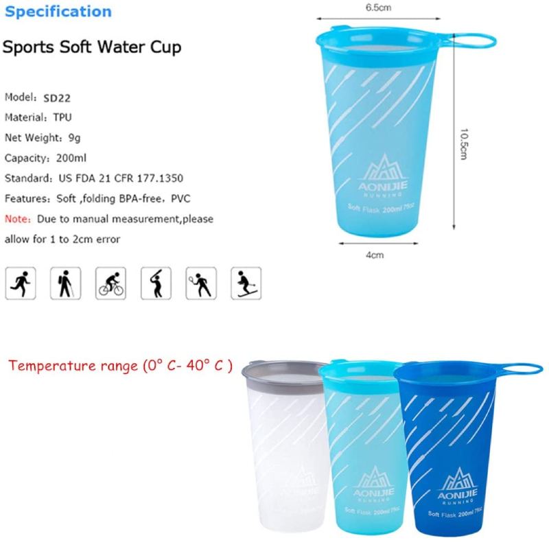 Skládací Vodní Vak Soft Cup Ultralehký Pro Outdoorové Sporty