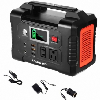 Us/eu Direct Flashfish 200w 40800mah Přenosná Solární Elektrárna S Generátorem Energie Se Zásuvkou 110v Ac/2 Dc Porty/3 Usb Porty