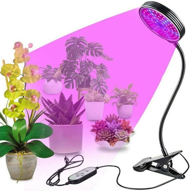 1/2/3 Head Plant Grow Light Led Lampa Hydroponie Skleníková Zahrada 360° Flexibilní Vnitřní Stmívatelné