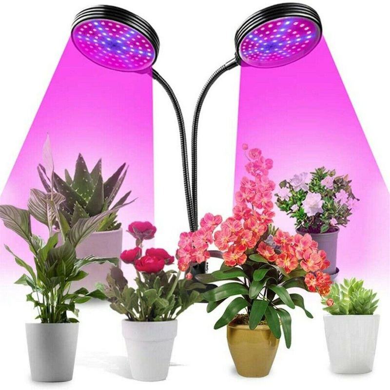 1/2/3 Head Plant Grow Light Led Lampa Hydroponie Skleníková Zahrada 360° Flexibilní Vnitřní Stmívatelné