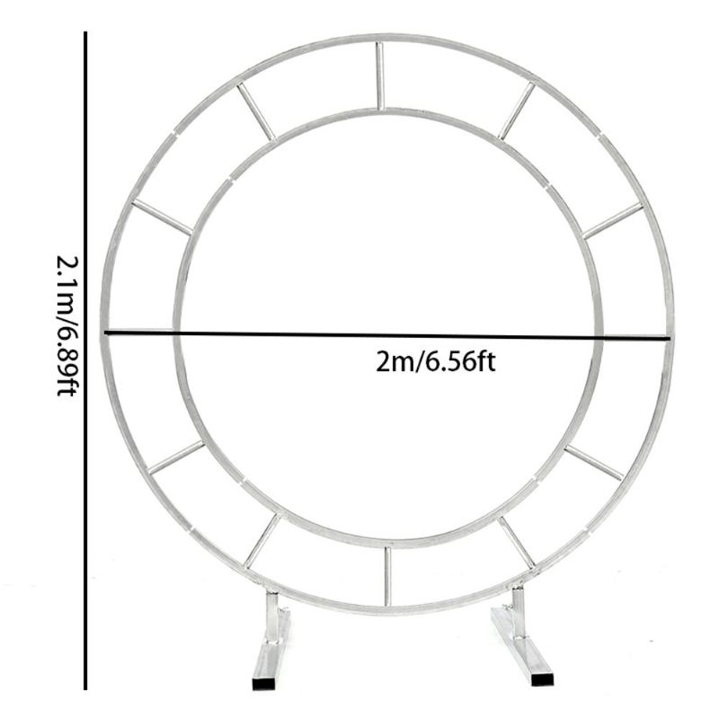 1.2 M/1.5 M/2 M Kruhový Oblouk Rám Kovové Kulaté Svatební Párty Romantické Pozadí