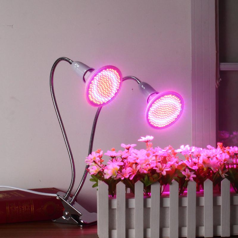 20cm Trubice S Držákem Žárovky S Dvojitou Hlavou A Vypínačem Pro E27 Led Grow Light