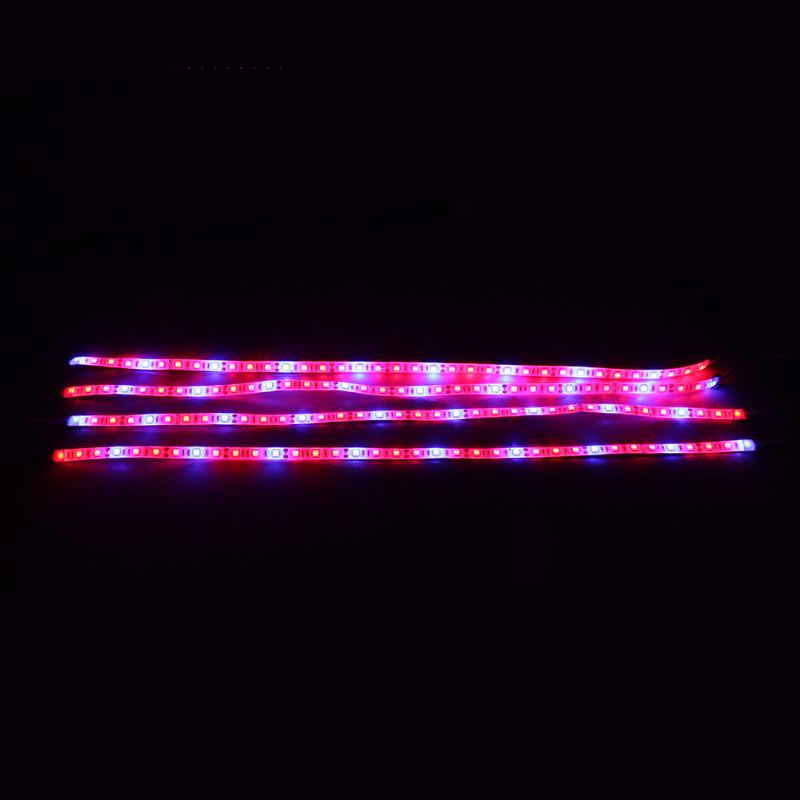 4 Ks 20w 36 Led Grow Light Strip Červená:modrá 4:1 Vodotěsné Led Světlo Na Rostliny Eu/us Plug Ac100-240v