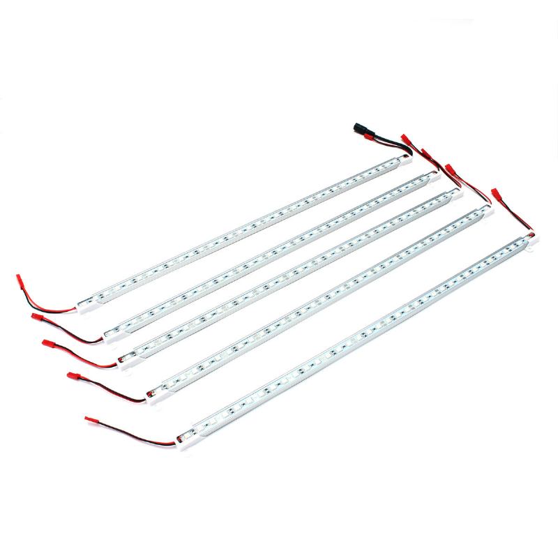 5pcs 50cm Smd5050 Nevodotěsné 5:1 Led Páskové Světlo + 5a Napájecí Adaptér Pro Zahradu Pěstování Rostlin Dc12v