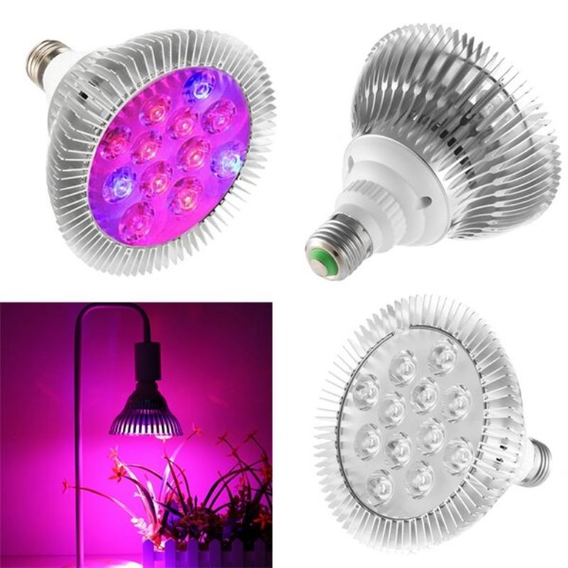 9w 12 Led E27 Červená Modrá Lampa Na Pěstování Rostlin Pro Hydroponii Květiny Zelenina